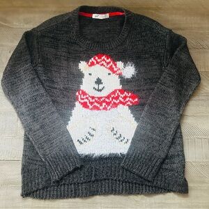 Jolt Charcoal Sweater with Polar Bear Design
